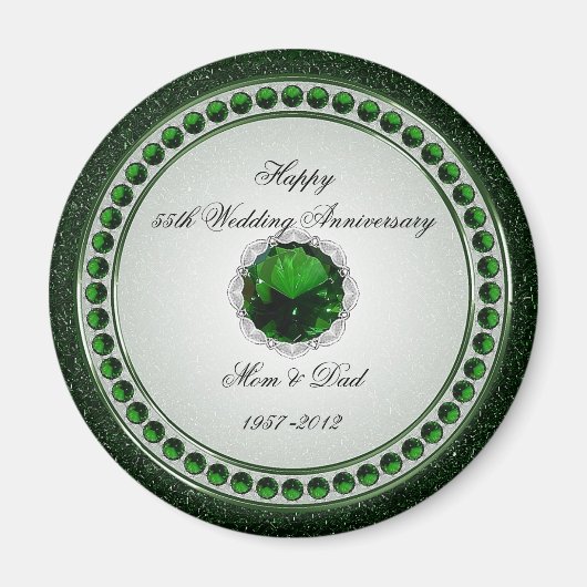 Magnet zum 55. Hochzeitstag (Vorne)