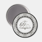Magnet zum 60. Hochzeitstag (Vorderseite/Rückseite)