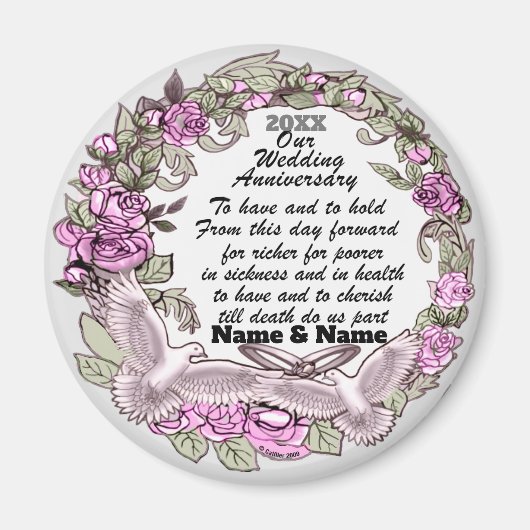 Magnet zum Hochzeitstag (Vorne)