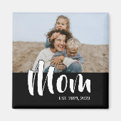 Magnet zum Muttertag mit Foto und "Mom Established (Vorne)