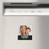 Magnet zum Vatertag mit Foto 'Dad Established' (In Situ (Geschirrspüler))