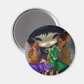 Magnet "Zwei Niedliche Dragonlings" (Vorderseite/Rückseite)