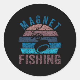 Magnetangeln Magnete Fischer Angler Runder Aufkleber