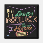 Magnetbotschaften "Potluck Hotdish" Magnet (Vorne)