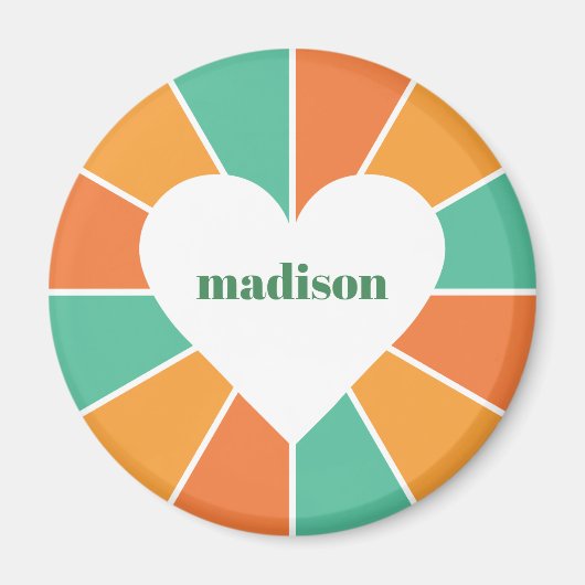 Magnete aus farbigen individuellen Namen Magnet (Vorne)