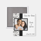 Magnete aus schwarzem und weißem Foto Magnet (Vorderseite/Rückseite)