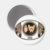 Magnete der ersten Nationen Metis Wolf Geschenk de Magnet (Vorderseite/Rückseite)