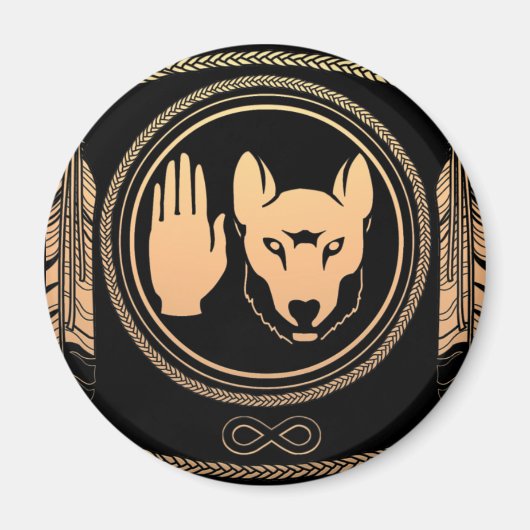 Magnete der ersten Nationen Metis Wolf Kunst Magnet (Vorne)