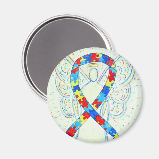 Magnete des Engels Angel Art des Rätsel-Bewusstsei Magnet (Vorderseite/Rückseite)