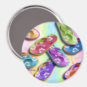 Magnete - FLIP FLOPS Pop Art Magnet (Vorderseite/Rückseite)