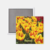 Magnete freuen Ostertulips-Blume-Magnet Magnet (Vorderseite/Rückseite)