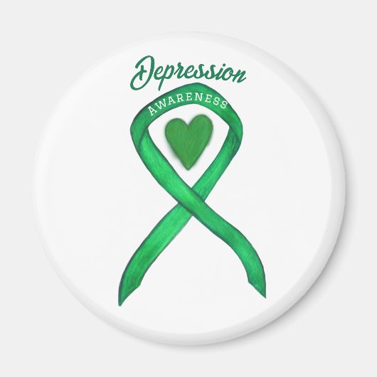Magnete für Depression Awareness Ribbon Herz Art Magnet (Vorne)