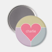 Magnete für Herz-Pattern-individuelle Name Magnet (Vorderseite/Rückseite)