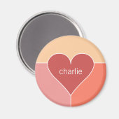 Magnete für Herz-Pattern-individuelle Name Magnet (Vorderseite/Rückseite)