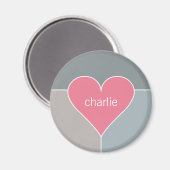 Magnete für Herz-Pattern-individuelle Name Magnet (Vorderseite/Rückseite)