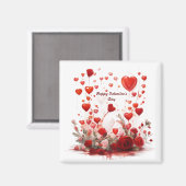 Magnete glücklich Valentinstag Magnet (Vorderseite/Rückseite)