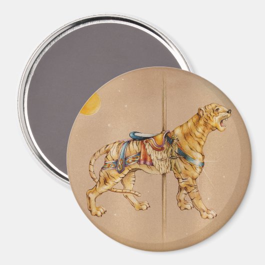 Magnete - Karousel Tiger Magnet (Vorderseite/Rückseite)