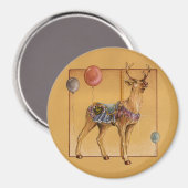 Magnete - Karussell-Rentier oder Elch Magnet (Vorderseite/Rückseite)