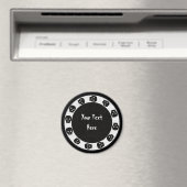 Magnete mit weißschwarzem Schädel Magnet (In Situ (Geschirrspüler))