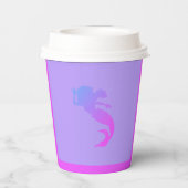 Magnete Papiertasse mit Deckel Pappbecher (Rückseite)