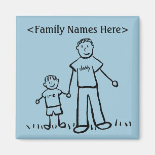 Magnete Personalisierter Familienname für Vater un Magnet