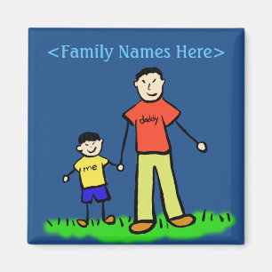 Magnete Personalisierter Familienname für Vater un Magnet