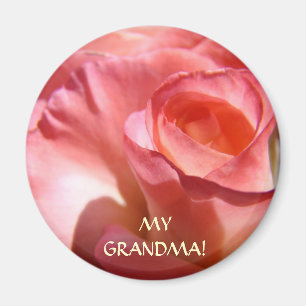 MAGNETE Pink Rose Blume MEINE OMA! Magnet