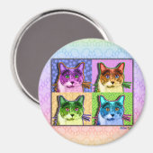 Magnete - Pop Art Cat Magnet (Vorderseite/Rückseite)