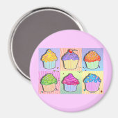Magnete - Pop Art Cupcakes Magnet (Vorderseite/Rückseite)