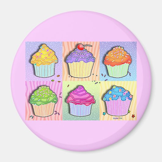 Magnete - Pop Art Cupcakes Magnet (Vorne)