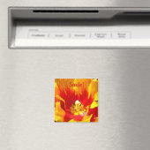 Magnete Tulip Magnet Rot Gelbe Blüte (In Situ (Geschirrspüler))
