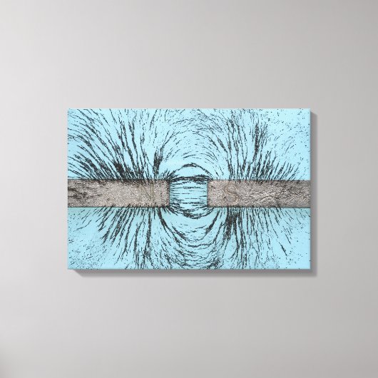 Magnetfeld Illustriert mit Eisenspäne Leinwanddruck (Vorderseite)