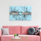 Magnetfeld Illustriert mit Eisenspäne Leinwanddruck (Insitu (Wohnzimmer))