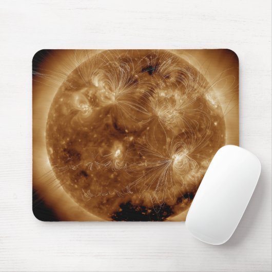 Magnetfeldlinien auf der Sonne 2 Mousepad (Mit Mouse)
