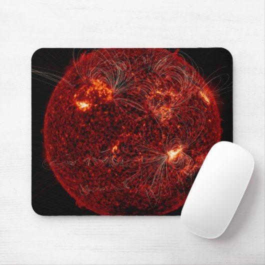 Magnetfeldlinien auf der Sonne 3 Mousepad (Mit Mouse)