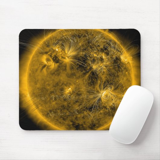 Magnetfeldlinien auf der Sonne Mousepad (Mit Mouse)