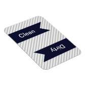 Magnetgeschirrspüler mit grauem und weißem Streife Magnet (Rechte Seite)