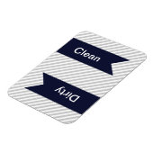 Magnetgeschirrspüler mit grauem und weißem Streife Magnet (Linke Seite)