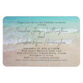 Magnetic Beach Background Wedding Einladung Magnet (Horizontal)