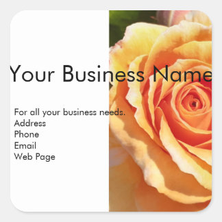 Magnetic Business Cards Floral - Self Promotion Quadratischer Aufkleber