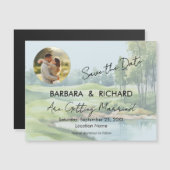 MAGNETIC CARD Golf Theme Wedding Save the Date Magnetkarte (Vorne/Hinten)