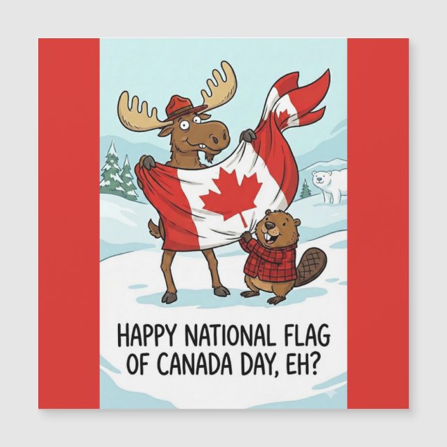 Magnetic Card National Flag of Canada Day Magnetkarte (Vorderseite)
