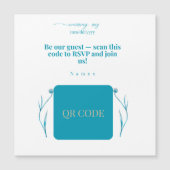 Magnetic Card| QR Code Wedding Magnet Invite (Vorderseite)