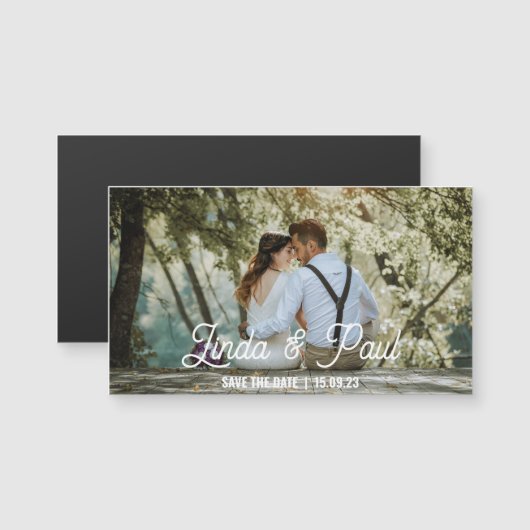 Magnetic card save the date to customize magnetkarte (Vorne/Hinten)
