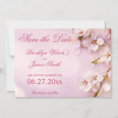 Magnetic Cherry Blossom Elegant Save the Date Magn Magneteinladung (Vorderseite)