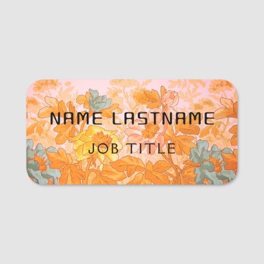 Magnetic Company Mitarbeiter Ästhetische Elegant Namensschild (Vorderseite)