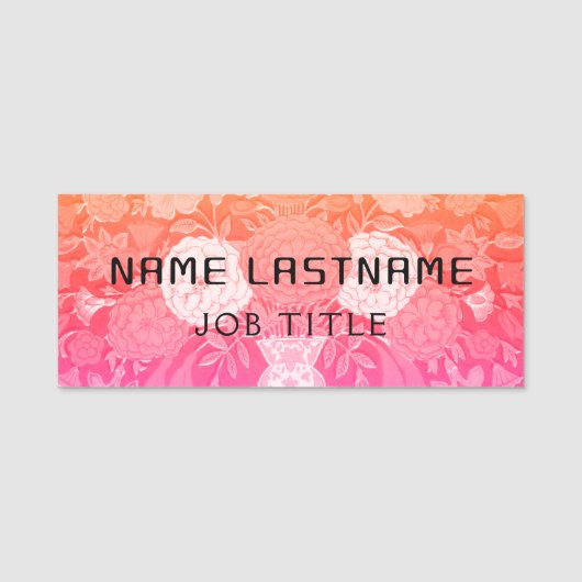 Magnetic Company Mitarbeiter Ästhetische Elegant Namensschild (Vorderseite)