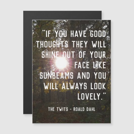 Magnetic Customizable Uplift Quote - Roald Dahl Magnetkarte (Vorne/Hinten)