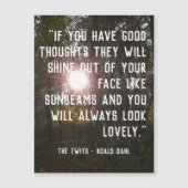 Magnetic Customizable Uplift Quote - Roald Dahl Magnetkarte (Vorderseite)