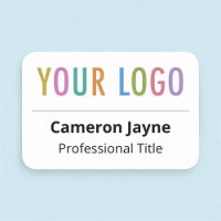 Magnetic Employee name Tag mit Firmenlogo Groß